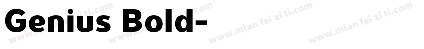 Genius Bold字体转换